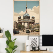 Poster vintage de Berlin (Bureau à domicile)