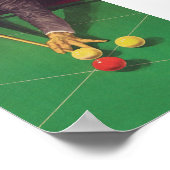Poster vintage de Billard Player (Coin)