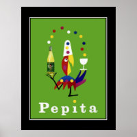 Poster vintage de boisson Pepita
