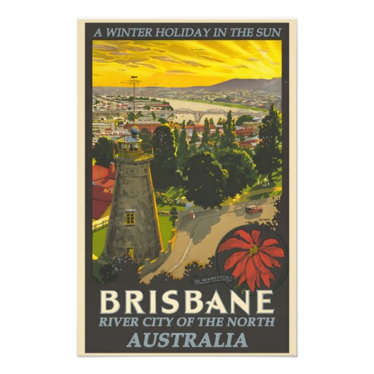 Poster vintage de Brisbane (Devant)