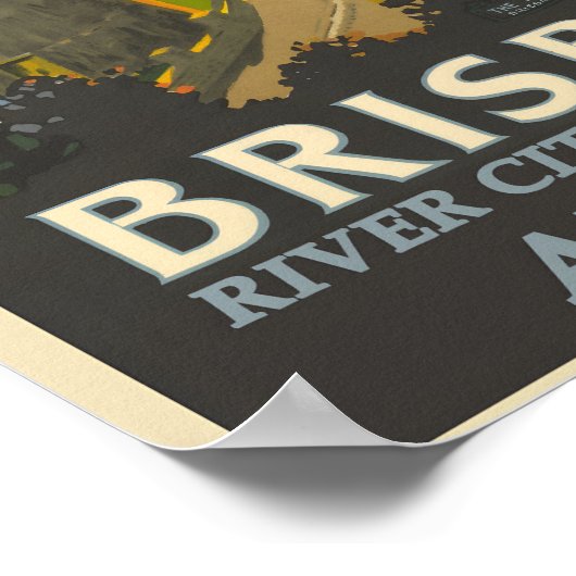 Poster vintage de Brisbane (Coin)