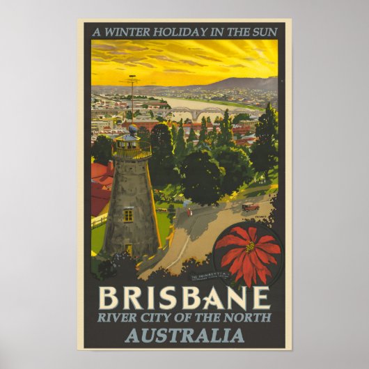 Poster vintage de Brisbane (Devant)