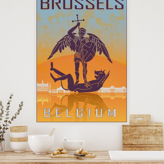 Poster vintage de Bruxelles (Cuisine)