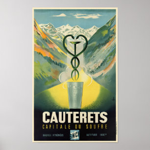 Poster vintage de Cauterets France