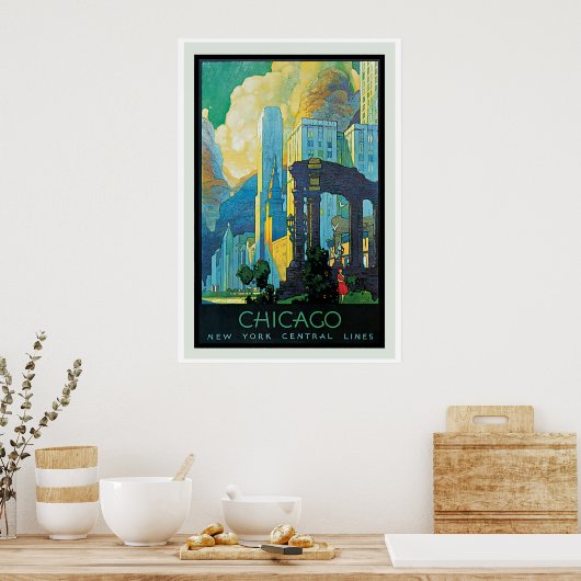 Poster vintage de Chicago (Cuisine)