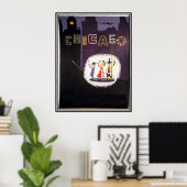 Poster vintage de Chicago (Bureau à domicile)