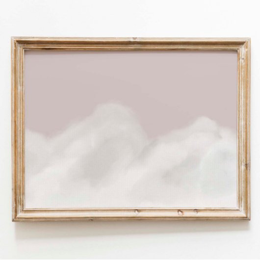 Poster vintage de ciel rose