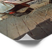 Poster vintage de cigares de Newsboy restauré (Coin)