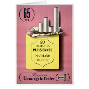 Poster vintage de cigarettes français restauré