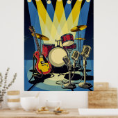 Poster vintage de concerts Retro Rock and Roll (Cuisine)
