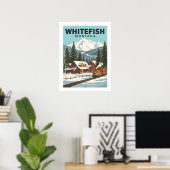 Poster Vintage de corégone Montana (Bureau à domicile)