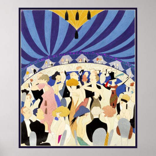 Poster vintage de couples dansants 1921 (Devant)