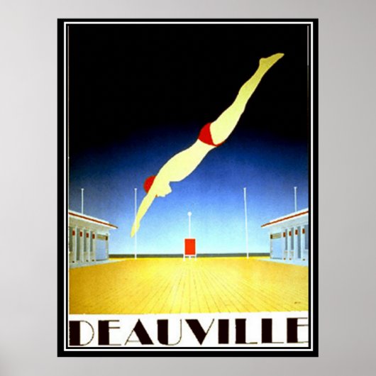 Poster vintage de Deauville (Devant)