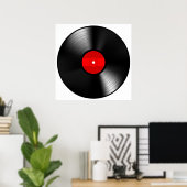 Poster vintage de disques de vinyle (Bureau à domicile)