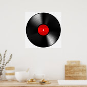 Poster vintage de disques de vinyle (Cuisine)