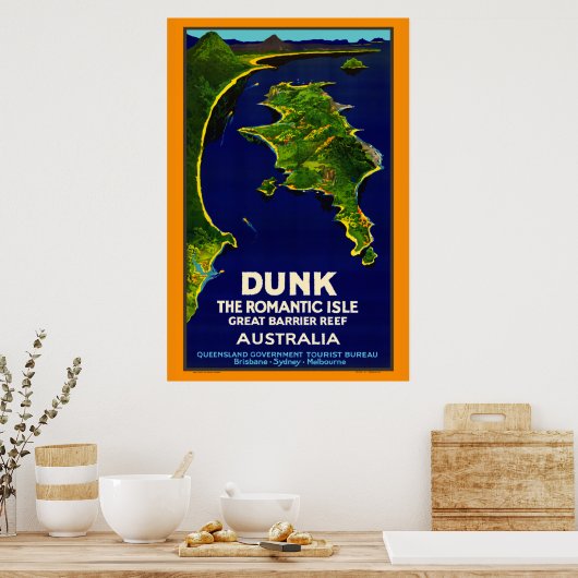 Poster vintage de Dunk Island (Cuisine)