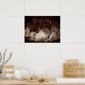 Poster vintage de fleurs blanches (Cuisine)