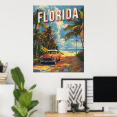 Poster Vintage de Floride (Bureau à domicile)