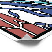 Poster vintage de la belle tulipe turque (Coin)