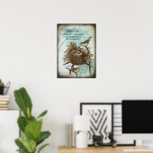 Poster vintage de la famille des oiseaux (Bureau à domicile)