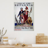 Poster vintage de la Journée britannique (Cuisine)