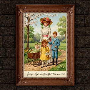 Poster Vintage de la muraille de mode extérieure 1