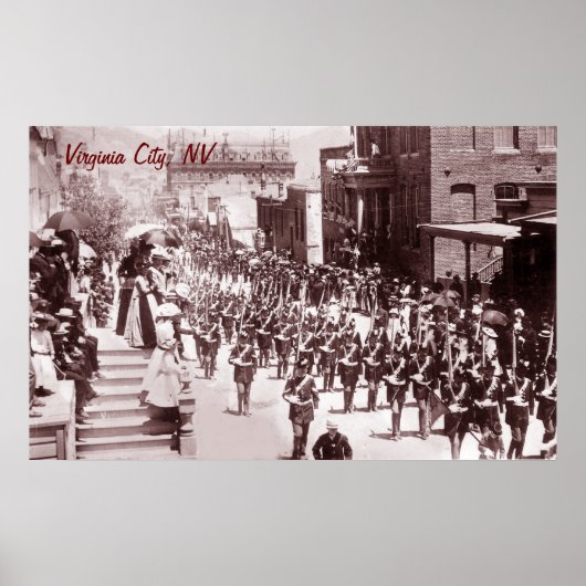 Poster vintage de la parade de Virginia City (Devant)
