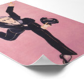 Poster vintage de l'animateur de danseuse Tap (Coin)