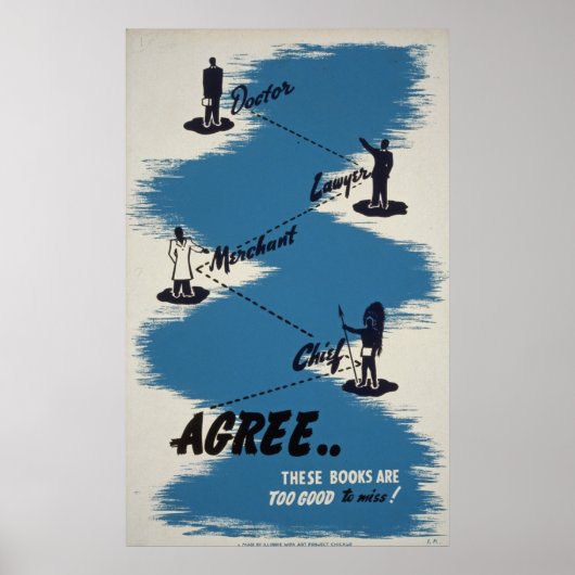 Poster vintage de livres (Devant)