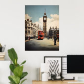Poster vintage de Londres (Bureau à domicile)