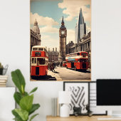 Poster vintage de Londres (Bureau à domicile)