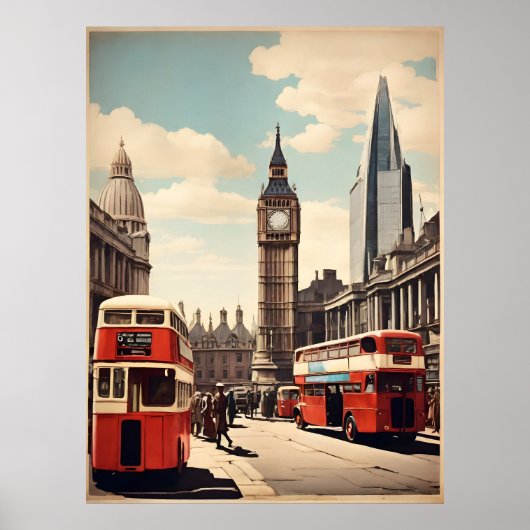 Poster vintage de Londres (Devant)