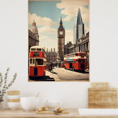 Poster vintage de Londres (Cuisine)