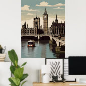 Poster vintage de Londres (Bureau à domicile)