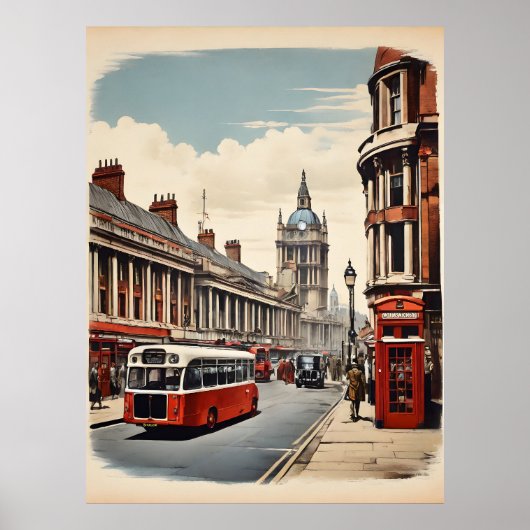 Poster vintage de Londres (Devant)