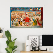 Poster vintage de l'opéra Aida (1908) (Bureau à domicile)
