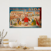 Poster vintage de l'opéra Aida (1908) (Cuisine)