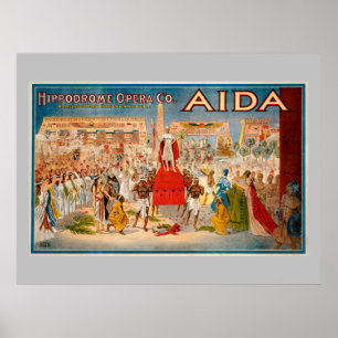 Poster vintage de l'opéra Aida (1908)