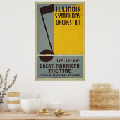 Poster vintage de l'Orchestre symphonique (Cuisine)