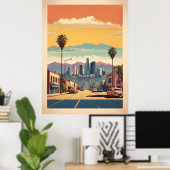 Poster vintage de Los Angeles (Bureau à domicile)