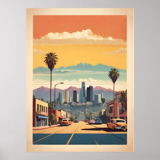 Poster vintage de Los Angeles (Devant)