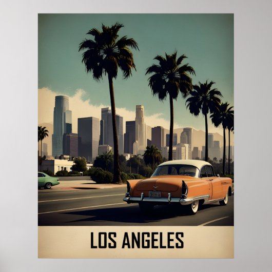 Poster vintage de Los Angeles (Devant)