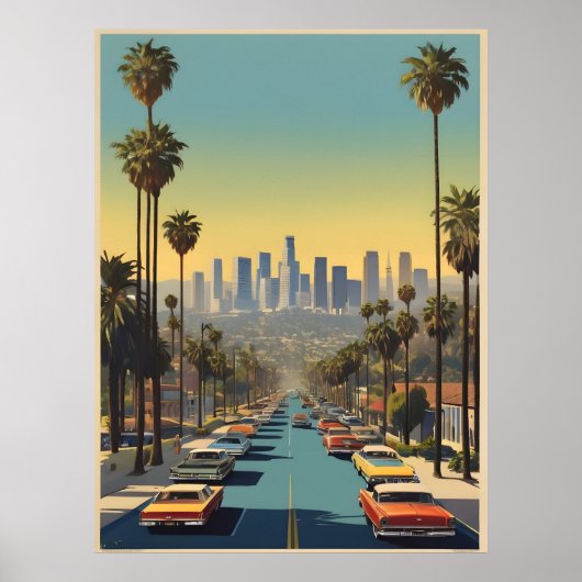 Poster vintage de Los Angeles (Devant)