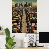 Poster vintage de Los Angeles (Bureau à domicile)