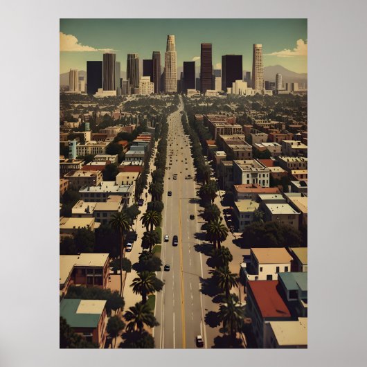 Poster vintage de Los Angeles (Devant)