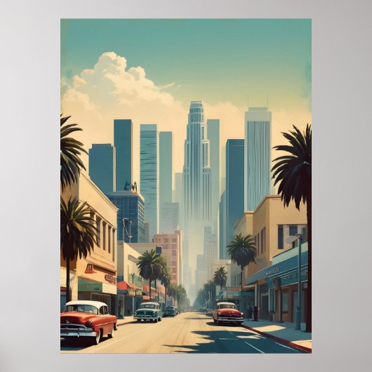Poster vintage de Los Angeles (Devant)