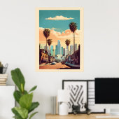 Poster vintage de Los Angeles (Bureau à domicile)