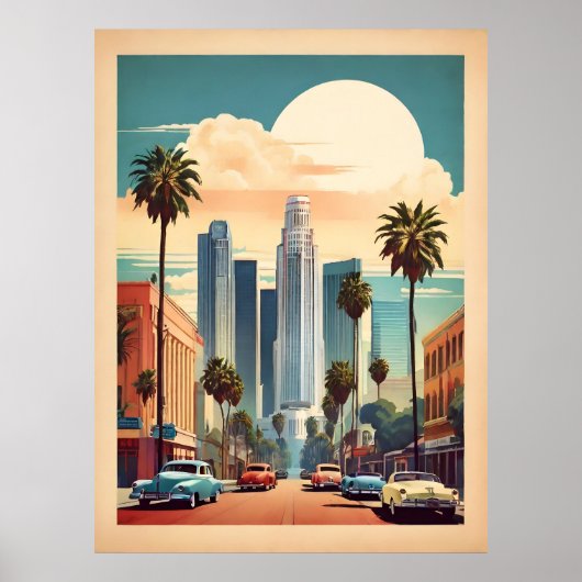 Poster vintage de Los Angeles (Devant)