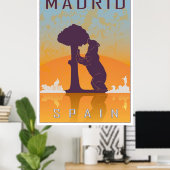 Poster vintage de Madrid (Bureau à domicile)