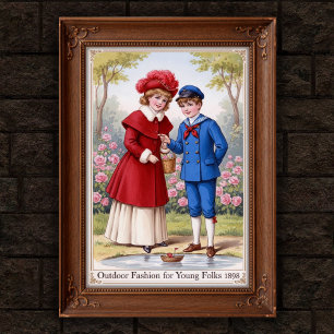 Poster Vintage de mur de mode extérieur 1898